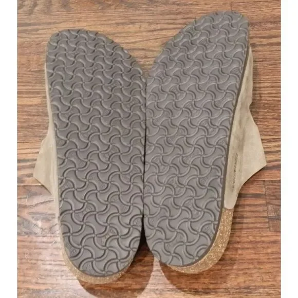 Birkenstock Suede Leather Sandals Shoes Men's Size 45 M12 READ NEW FLAWS - Picture 5 of 6